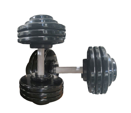 3-Bolt Chrome-Plated Rotating Steel Dumbbells with Heat-Treated Black Handle